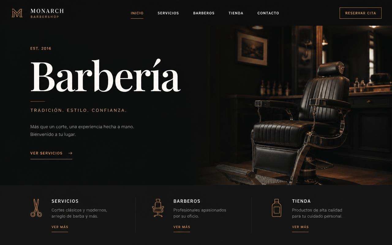 Ejemplo de web diseñada por KryptonWeb mostrada en un ordenador